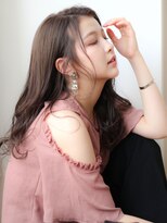 ゆるウェーブ銀座大人可愛い耳かけ小顔おくれ毛セミロング