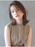 【PARK】外ハネレイヤーロブ×シアーブラウン