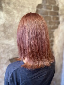 マギーヘア(magiy hair) magiyhair/下北沢/meyou/ワンブリーチ コーラルオレンジ