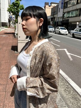 ヘアサークルジープ 千舟町店(hair circle geep) グリーン裾カラー♪