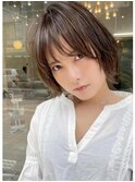 ハイライトグレージュ◎外ハネショート☆コンティ田中/本厚木