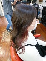 ヘアーワークス バレル(HAIR WORKS Barrel) イヤリングカラー　ピンク