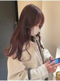 大人ゆるふわラベンダーココアブリーチなしダブルカラー
