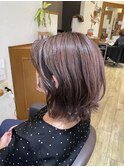 Wカラー、くびれボブ