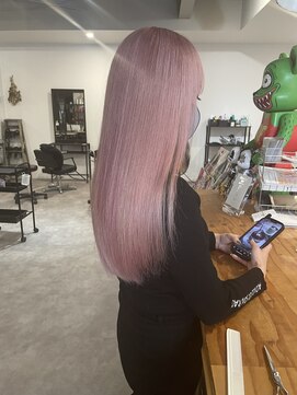 ナンバー(number+) 透明感抜群♪ダブルカラーブリーチハイトーンピンクブラウン