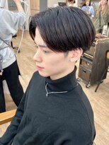 ネオリーブ クーロ メゾン 横浜(Neolive curro Maison)&nbsp;韓国センターパート×黒髪ツーブロック[メンズ]