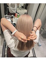 シェリ ヘアデザイン(CHERIE hair design)&nbsp;福岡 ブリーチ ベージュ グレージュ ダブルカラー ハイライト
