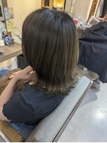 ヘアリゾート粋 ウナム 新宿東口店(enam)&nbsp;くびれボブ/透明感オリーブブラウン
