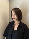 切りっぱなしボブ/顔周りレイヤー/前髪/原宿神宮前
