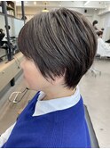 【中目黒】白髪ぼかしハイライトショート☆アッシュグレージュ