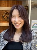 【色落ちが綺麗すぎる！】色持ちも◎ピンクブラウン　暗髪カラー
