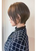 30代40代50代大人可愛いキレイ目くびれショートモカブラウン