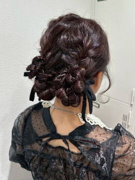 ソル プラス 十日市(Sol plus) 編み込みツインリボンヘアセット