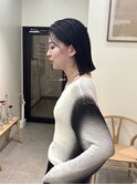 黒髪ぱつっとボブ