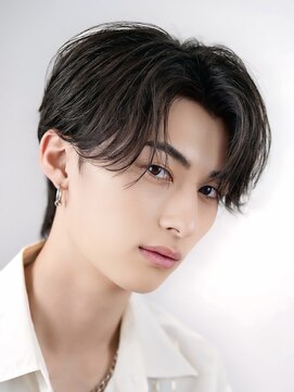 オーシャントーキョー 心斎橋(OCEAN TOKYO WEST) シースルーセンターパートツーブロックラウンドマッシュウルフ