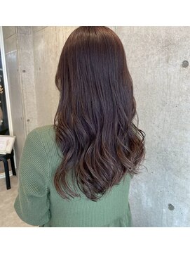 ルーチェココ ブラン(Lu'ce coco blanc) ツヤ感ブラウン×ゆるウェーブハイライトカラー