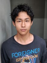 アルバム 新宿(ALBUM SHINJUKU)&nbsp;ブルーブラックサーフカールフェザーパーマ_F20984