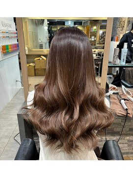 ラピス 横浜(Lapis) ミルクティーベージュシールエクブリーチカラーレイヤーカット