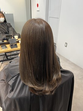 武蔵小杉/髪質改善/マロンブラウン×内巻きワンカール