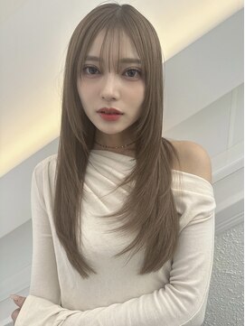 【TAISEI】顔まわりフェイスレイヤー×透け感ベージュ