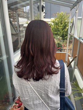 ロータスヘアーデザイン(Lotus Hair Design) 【lotus下枝】ブリーチなし/ボルドーカラー/レッドブラウン