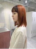 グレージュショート裾カラーベリーショートラベンダーグレージュ
