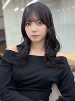 ソラ 広尾店(SORA)&nbsp;レイヤーカット/オリーブグレージュ/顔周りカット［広尾］