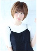 小顔ブランジュダブルバングショートレイヤー