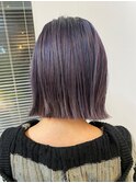 【NAiVE hair】切りっぱなしパープルボブ