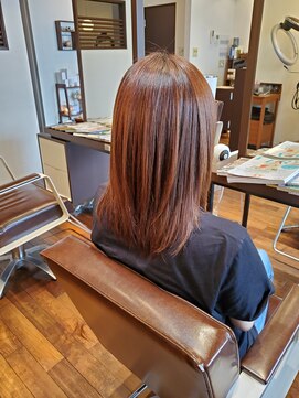 コティエ(cottie) 【お客様フォト】自然な内巻き縮毛矯正のセミロング