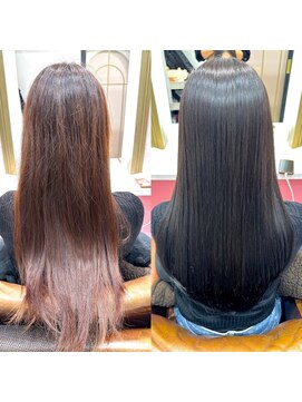 ザトエル 栄(THE TOEL) 髪質改善ストレートのビフォーアフター