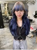 【RITZY】Blue BLACK × White Beige