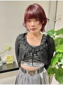 赤髪ボブ