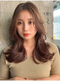 ワンカールヘア/くびれレイヤー/前髪長め/大人上品/20代/30代