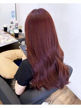 アリスバイアフロート 自由が丘(ALICe by AFLOAT) 〇チェリーレッド ワインレッド ブリーチなし 韓国ヘア