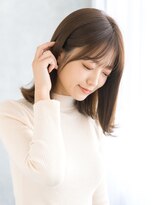 【ナチュラル質感♪】肩下ボブ×耳かけ