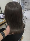 ブリーチなしワンカラー　オリーブブラウン