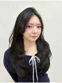 韓国風レイヤー×顔周りカット/朝ラク時短ロングスタイル