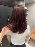【艶髪】ブリーチなし「ワインレッド」