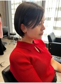コンパクトボブ顔まわりカット