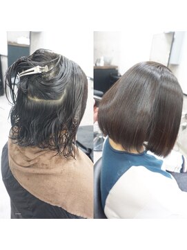ヘアテリア リュウ 大塚(hair teria ryu) 縮毛矯正/髪質改善縮毛矯正/前髪縮毛矯正/表面ハーフ矯正