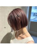 ボブレイヤーカット顔周りカットミニボブタッセルボブラベンダー