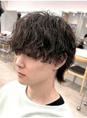 渋谷/シャドウパーマ/無造作パーマ/メンズミディアム