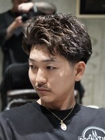 メッツ 原宿(METS) MEN'S/アップバングショート×ワンカールパーマ/フェード