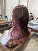 インナーカラーデザインカラーピンクベージュカラーケアブリーチ