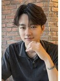 韓国風毛流れセンターパート