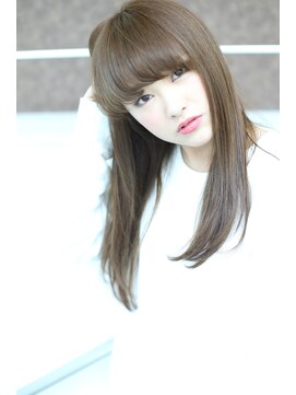 エイト新宿店(EIGHT shinjuku) 大人キュートバングxイノセントアイスブルーカラー