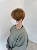 20代30代40代抜け感前下がりベリーショートミルクティベージュ