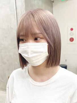 スー 渋谷(suu) ピンクベージュカラーケアブリーチダブルカラー髪質改善