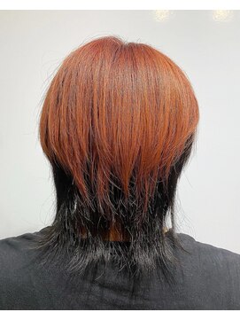 ビラデルソルルート(√r-t) 逆インナーカラー×オレンジ×ウルフ